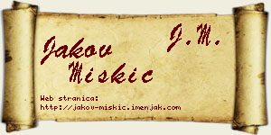 Jakov Miškić vizit kartica
